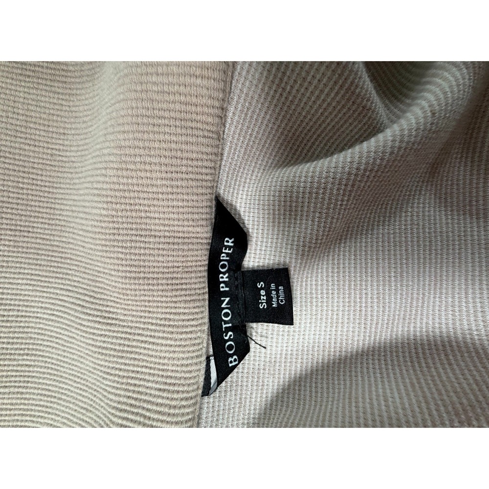Boston Proper 2 Piece Knit Lounge Set Womens S Zip Jacket Wide Leg Pants - Picture 2 of 11